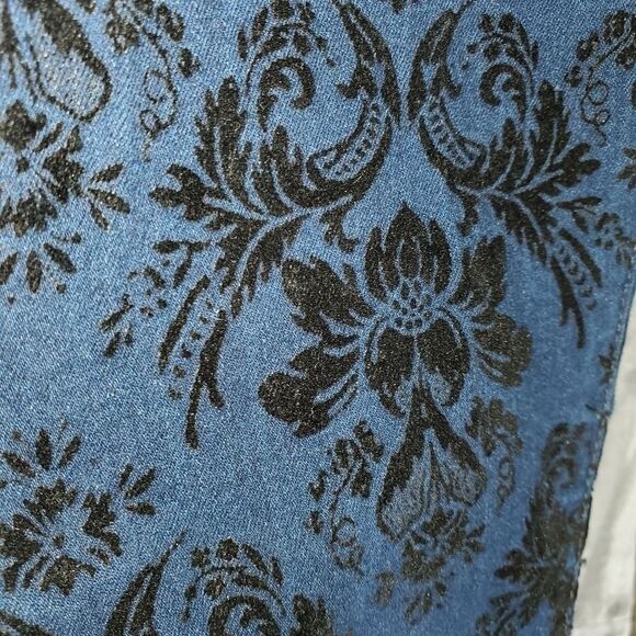 Free People brocade flocked skinny ankle jeans 26 - Picture 5 of 8